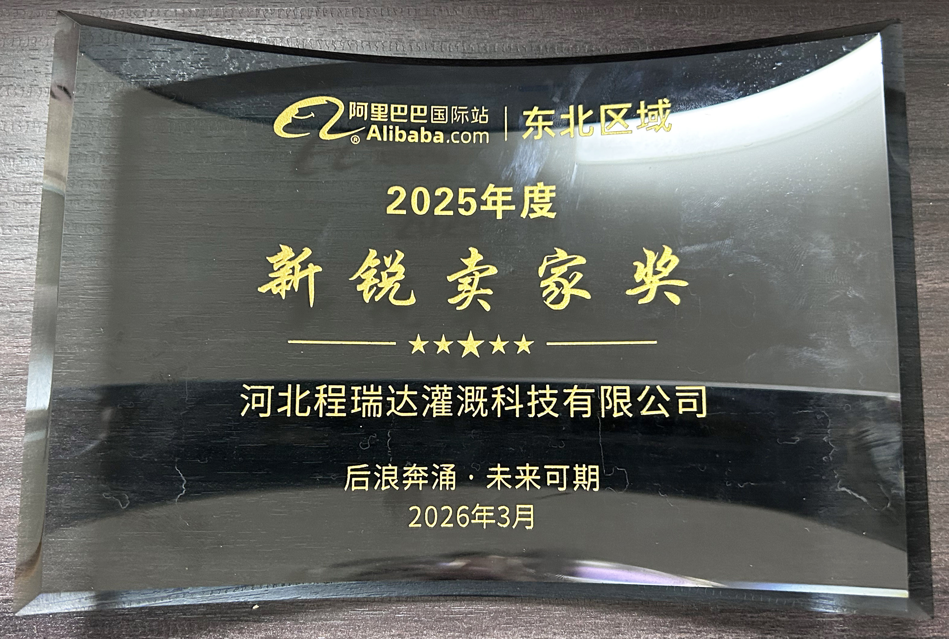 潼南程瑞达灌溉 | 荣获阿里国际站新锐卖家奖